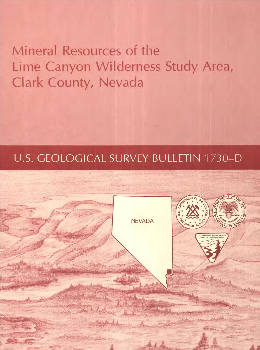 Mineral Resources of the Lime Canyon Wilderness Study Clark County, Nevada