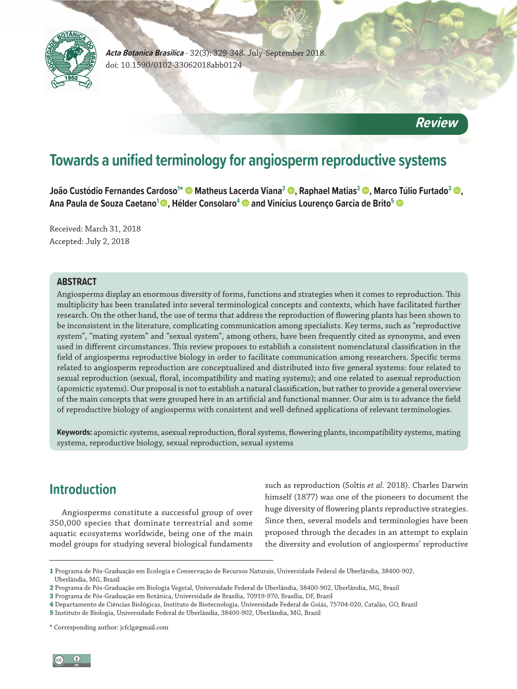 Acta Botanica Brasilica - 32(3): 329-348