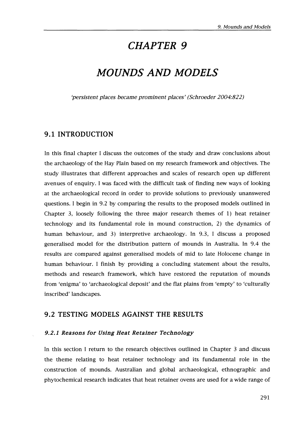 Chapter 9 Mounds and Models