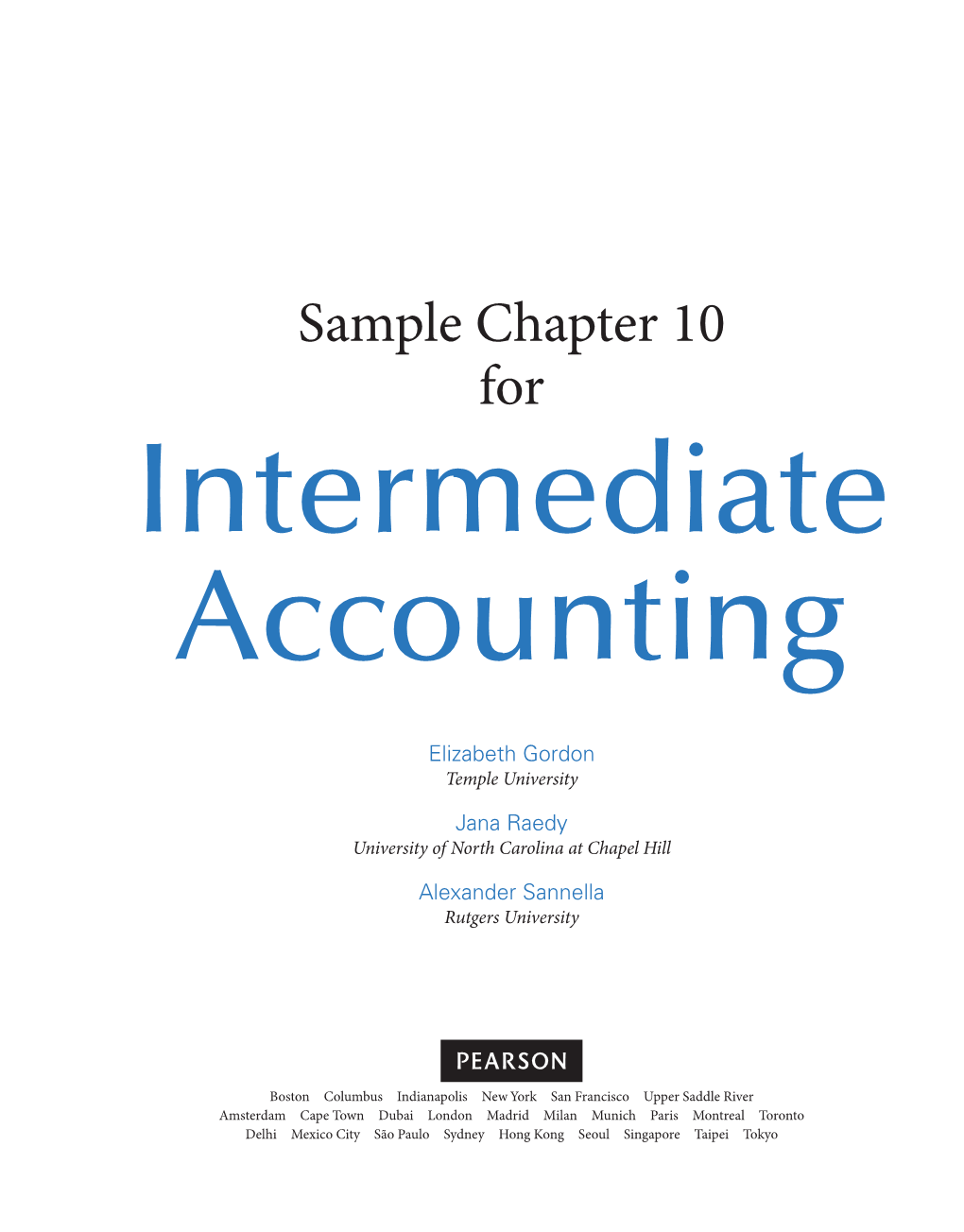 Sample Chapter 10 for Intermediate Accounting