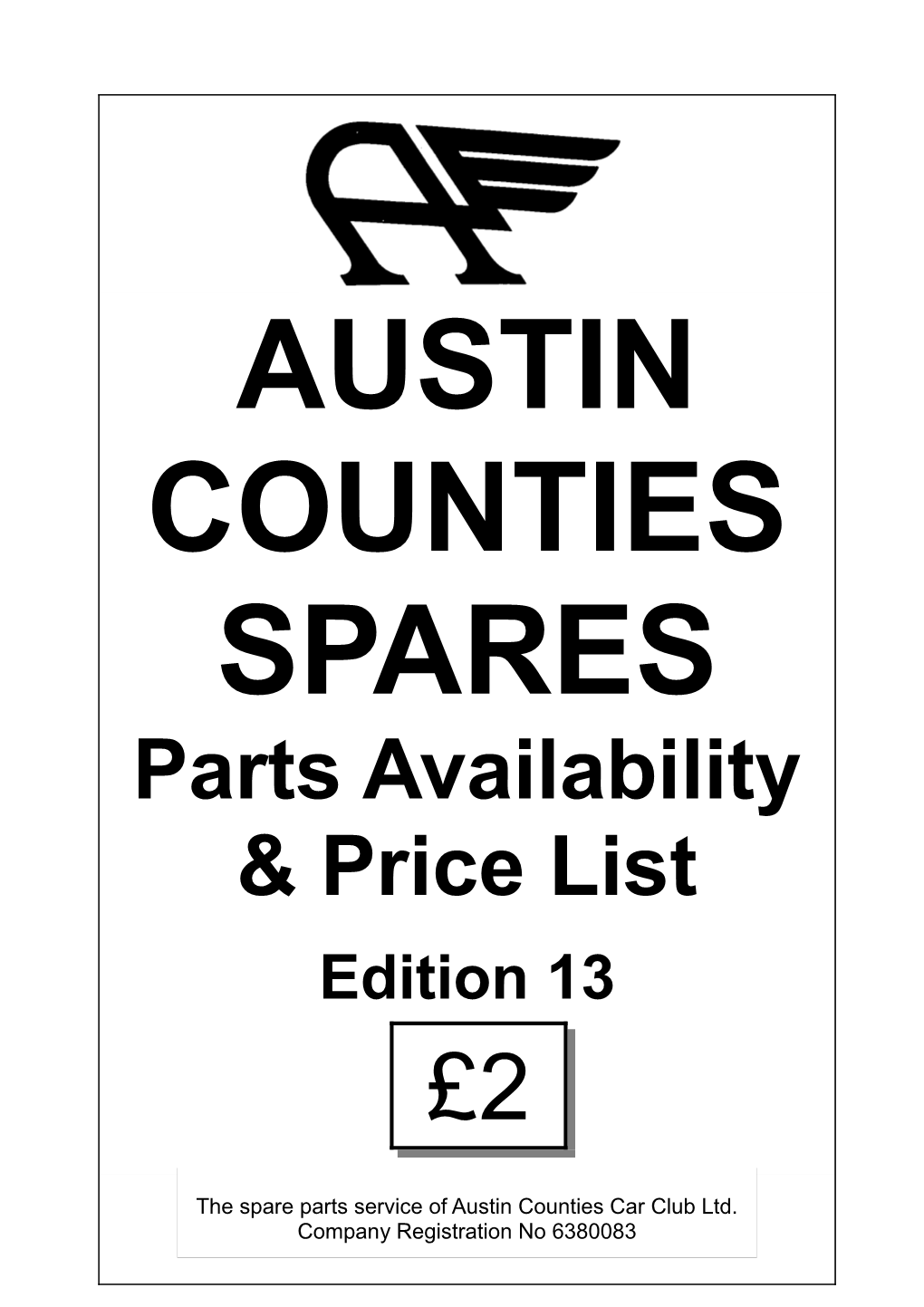 Parts Availability & Price List