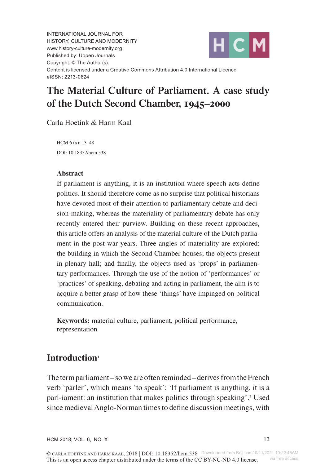 Downloaded from Brill.Com10/11/2021 10:22:45AM This Is an Open Access Chapter Distributed Under the Terms of the CC BY-NC-ND 4.0 License