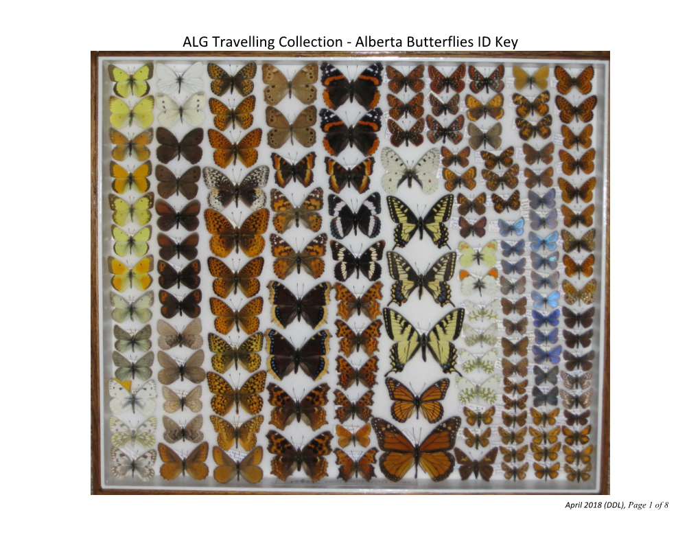 ALG Alberta Butterflies ID List 2018