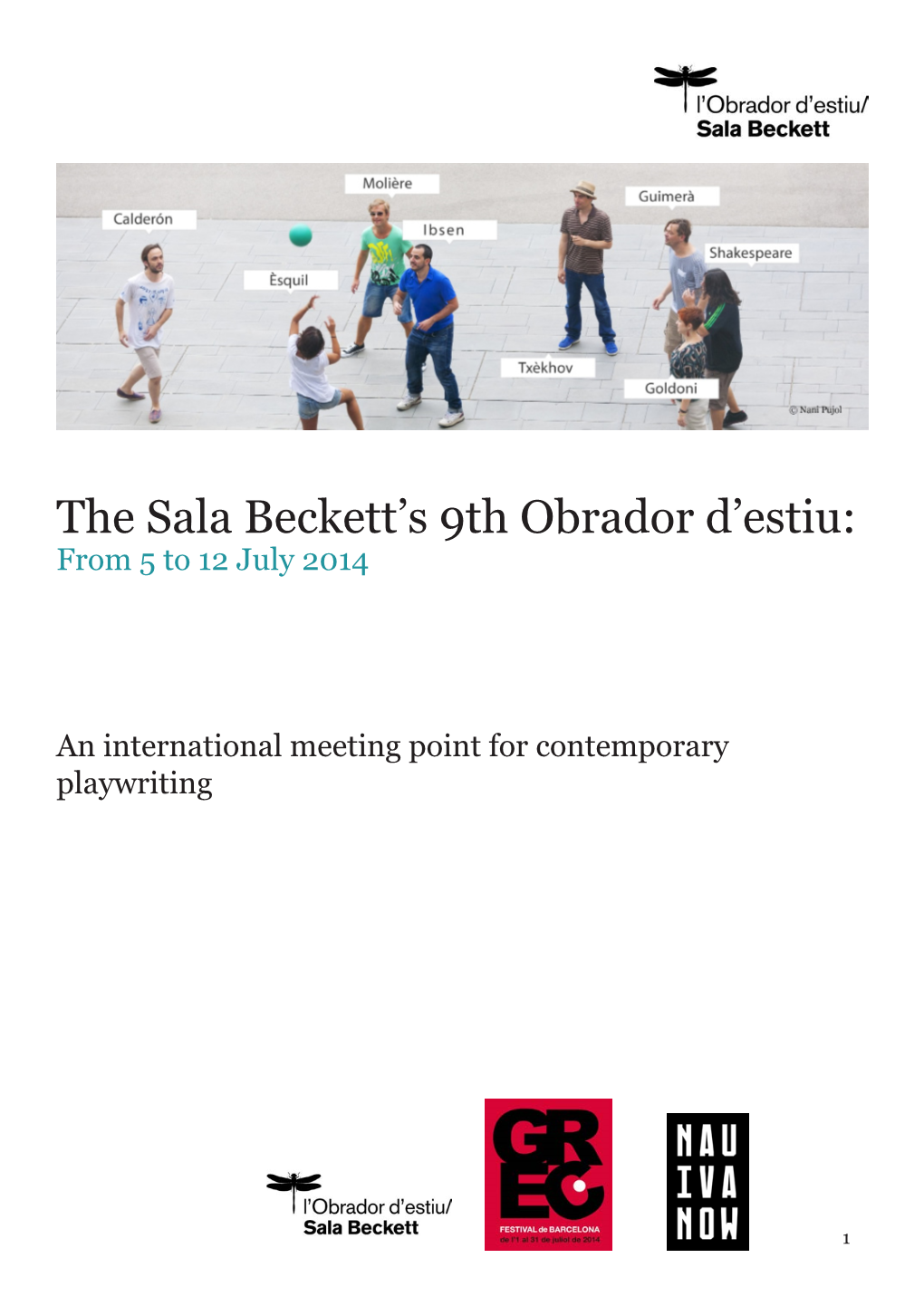 The Sala Beckett's 9Th Obrador D'estiu