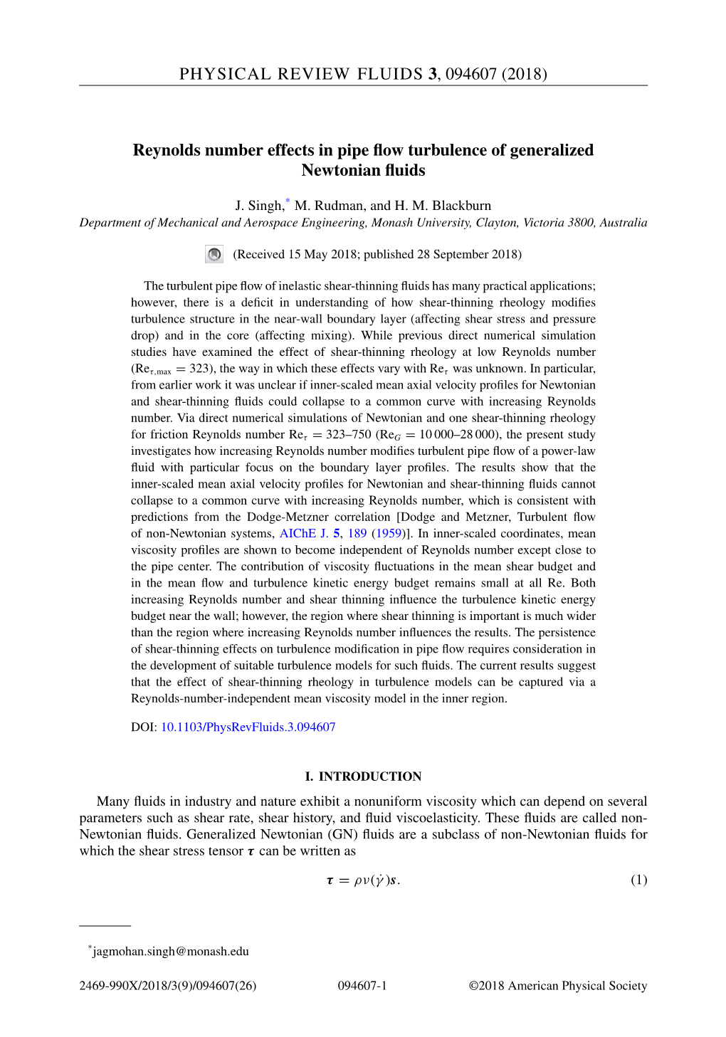 Reynolds Number Effects in Pipe Flow Turbulence of Generalized Newtonian Fluids