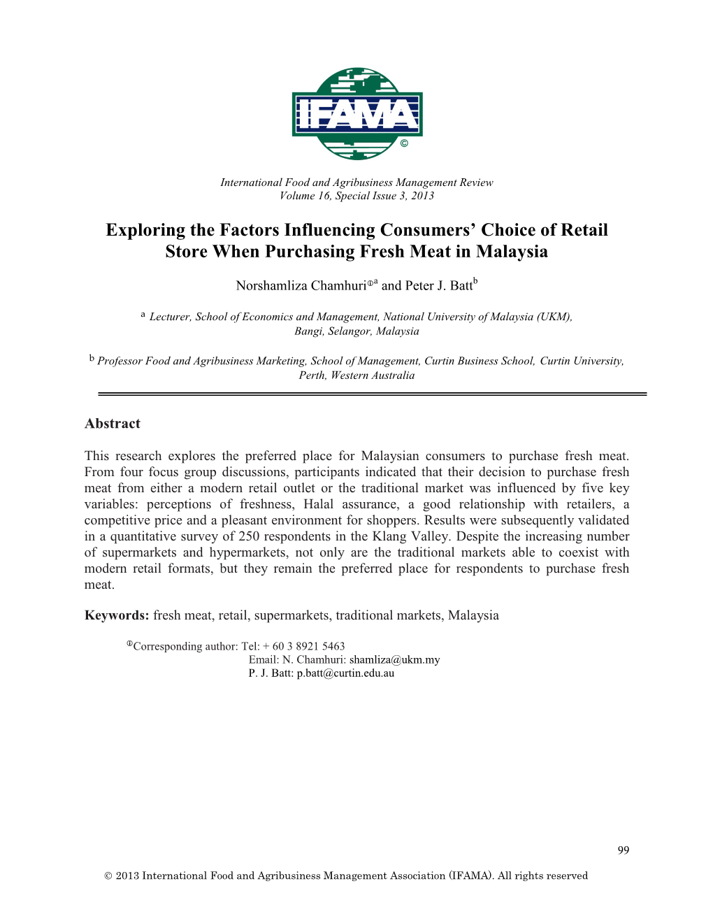 Exploring the Factors Influencing Consumers' Choice of Retail Store