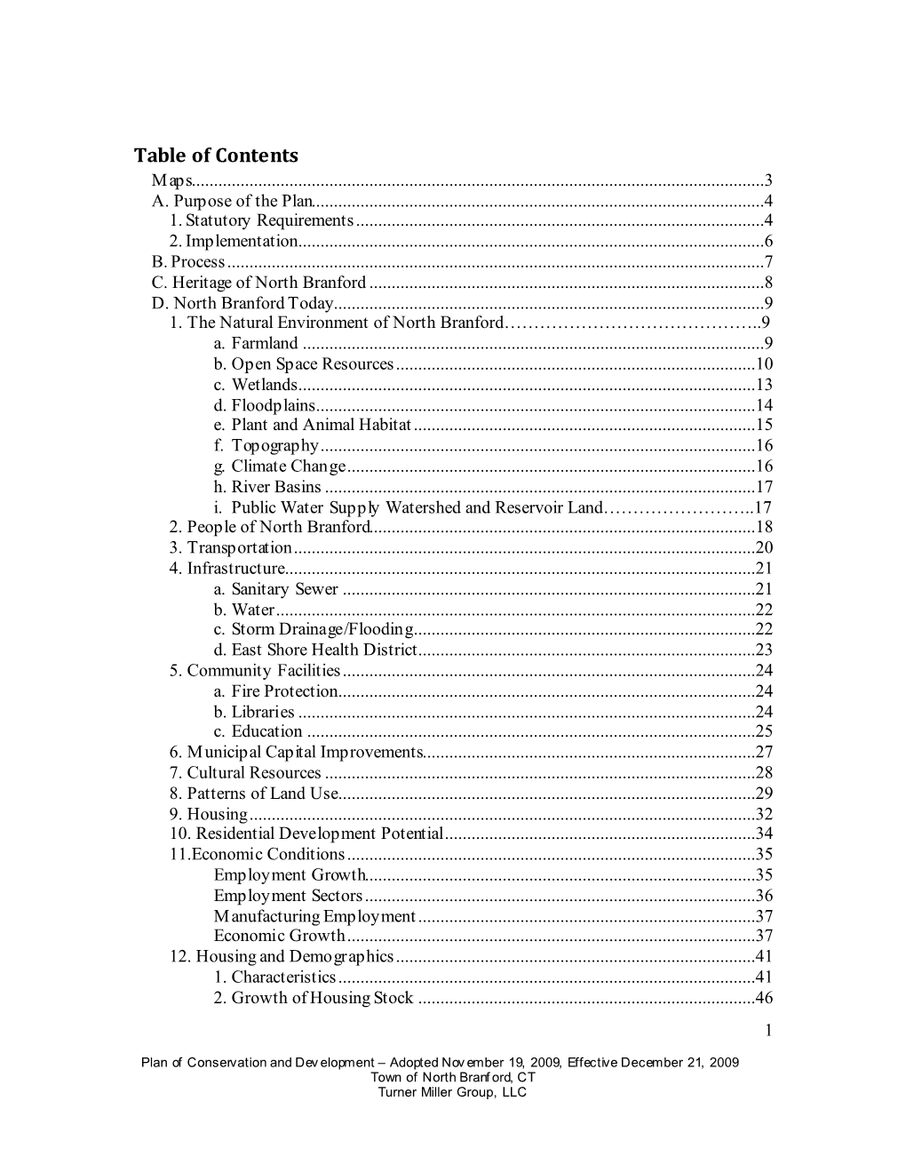 Table of Contents Maps