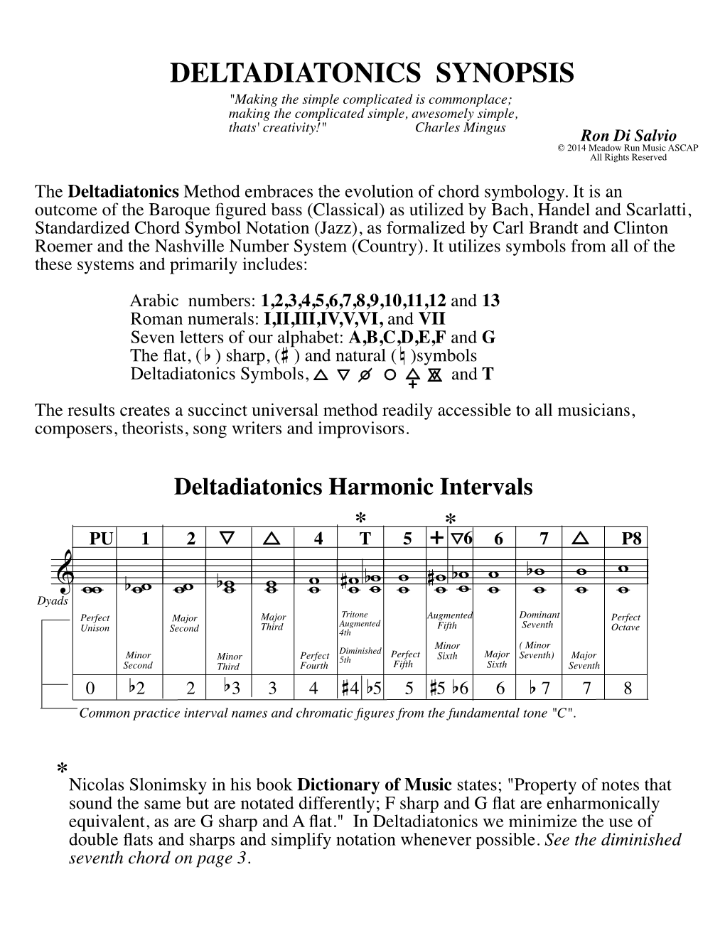 DELTADIATONICS Synopsis