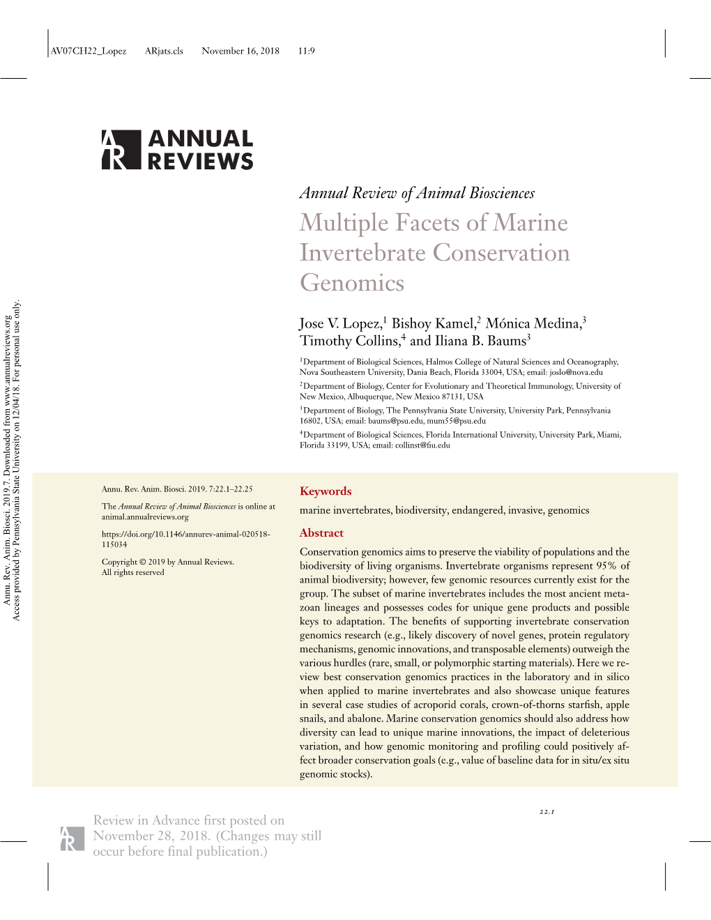 Multiple Facets of Marine Invertebrate Conservation Genomics