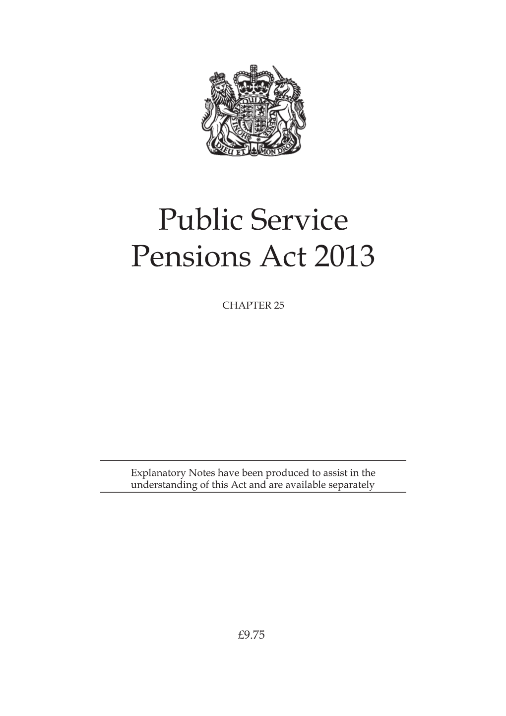 Public Service Pensions Act 2013