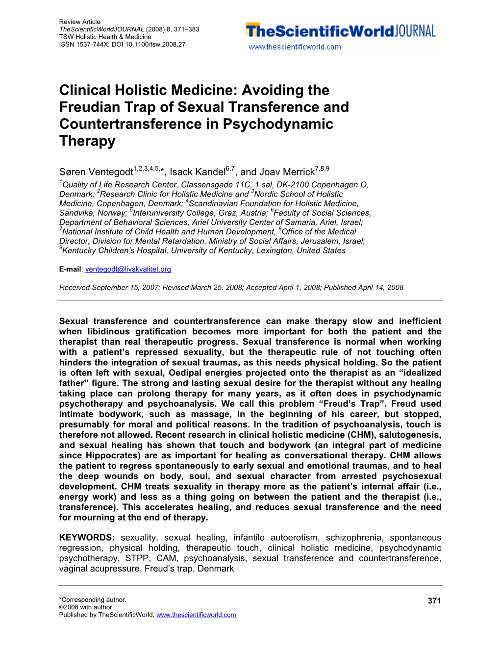 Avoiding the Freudian Trap of Sexual Transference and Countertransference in Psychodynamic Therapy