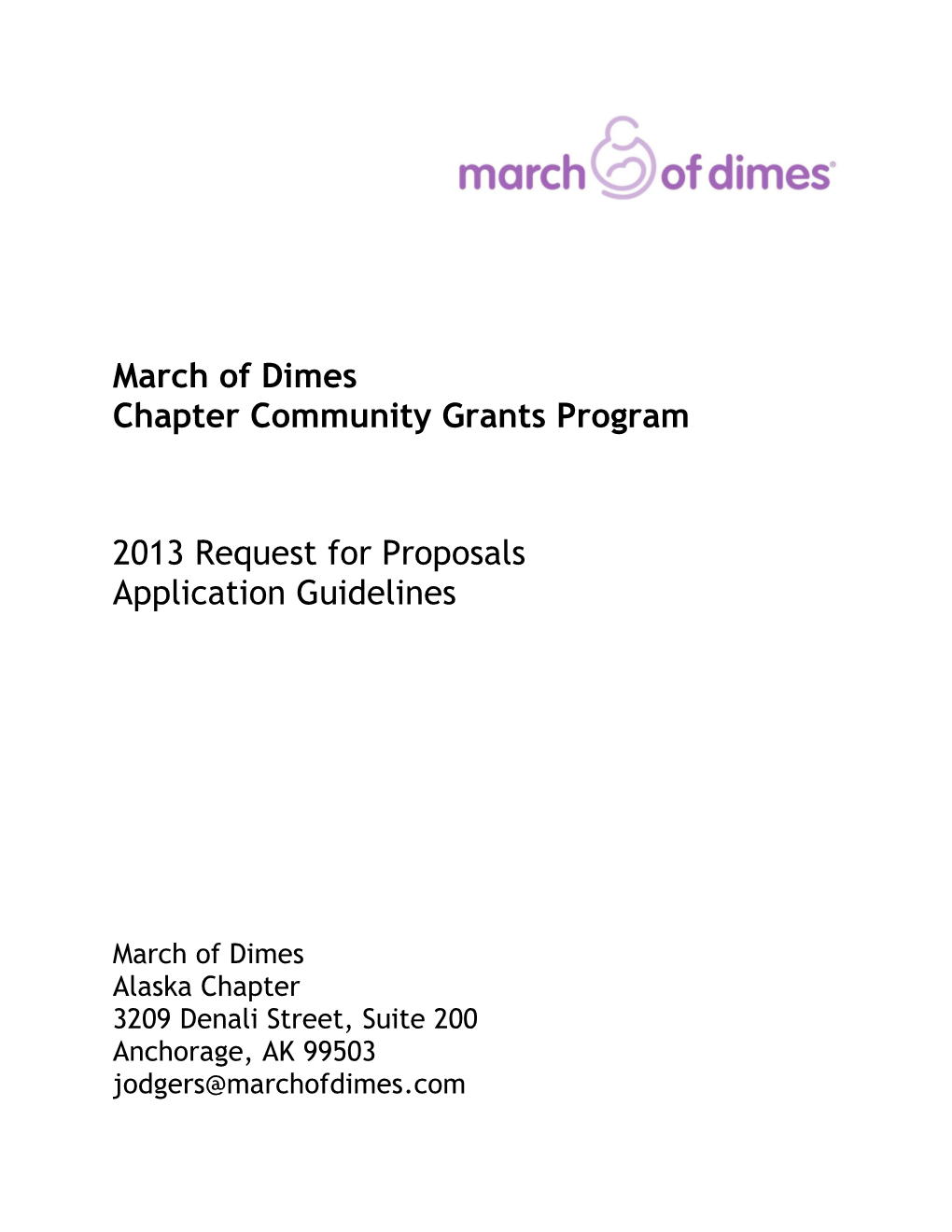 Chapter Community Grants Program