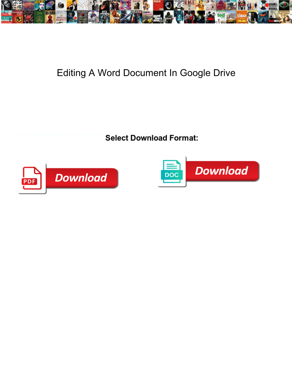 Editing a Word Document in Google Drive