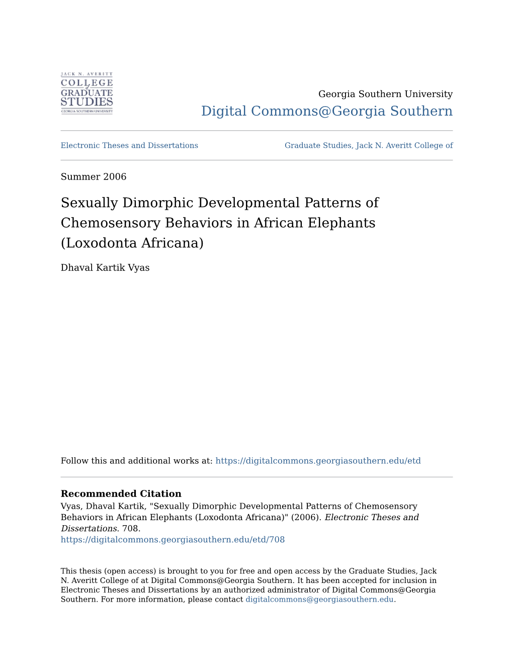 Sexually Dimorphic Developmental Patterns of Chemosensory Behaviors in African Elephants (Loxodonta Africana)