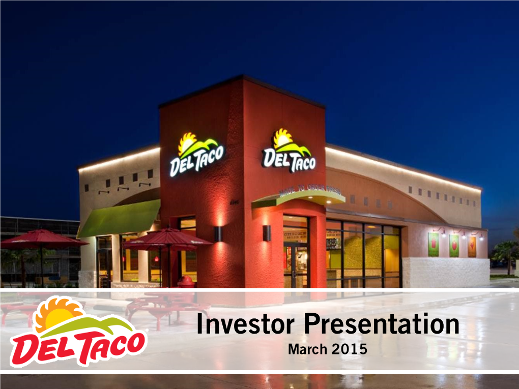 Investor Presentation G: 199 March 2015