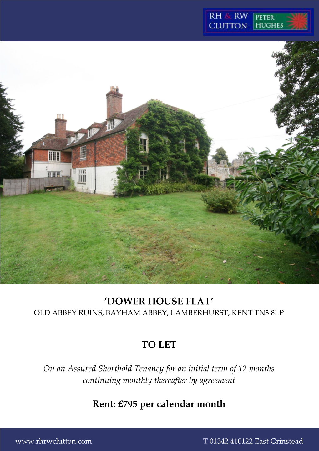Dower House Flat’ Old Abbey Ruins, Bayham Abbey, Lamberhurst, Kent Tn3 8Lp
