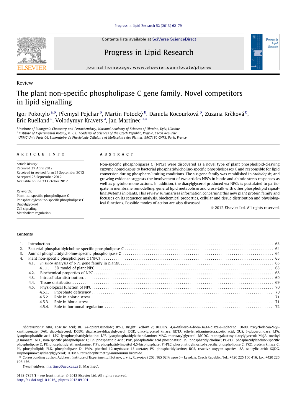 The Plant Non-Specific Phospholipase C Gene Family. Novel Competitors In