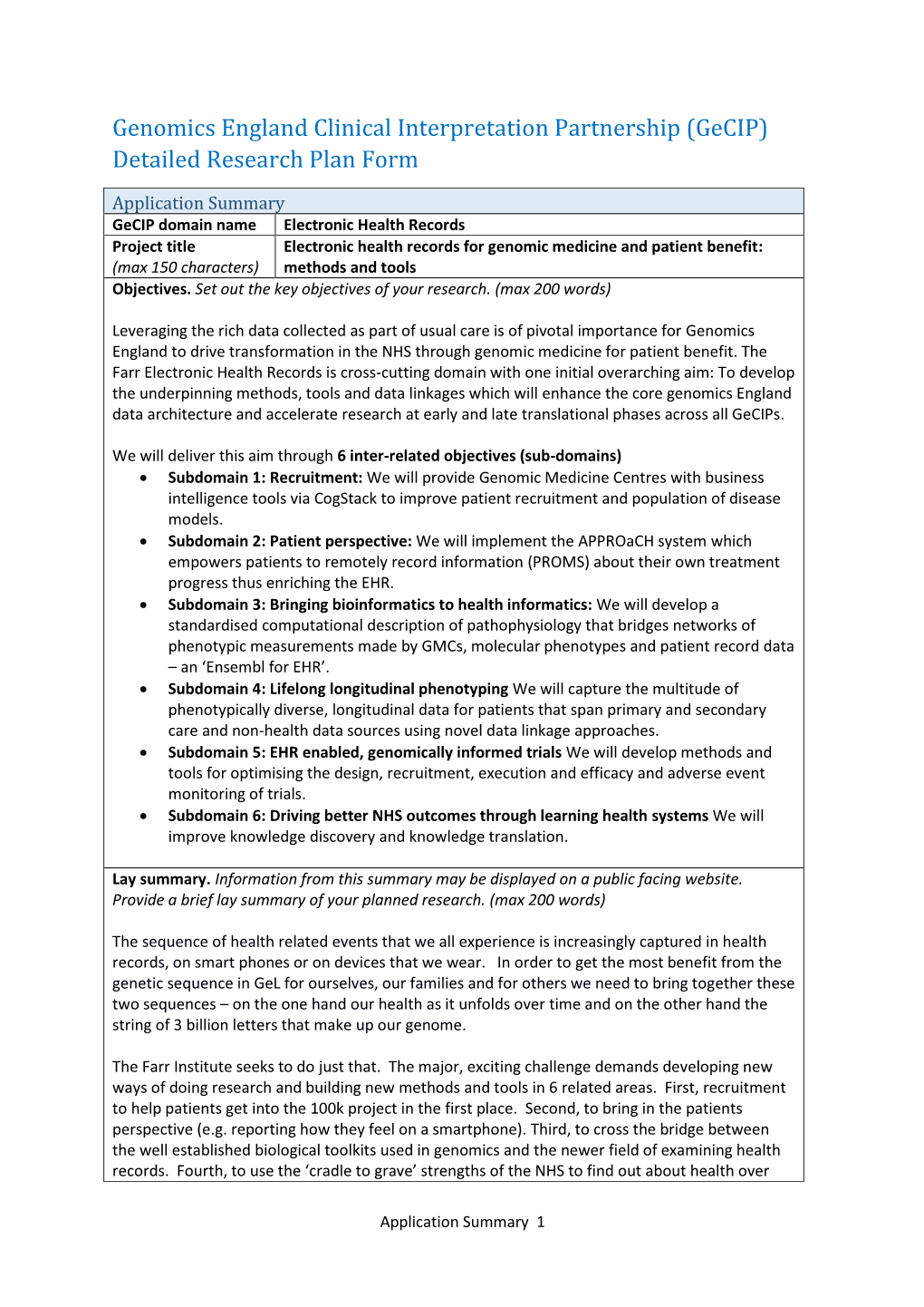 (Gecip) Detailed Research Plan Form