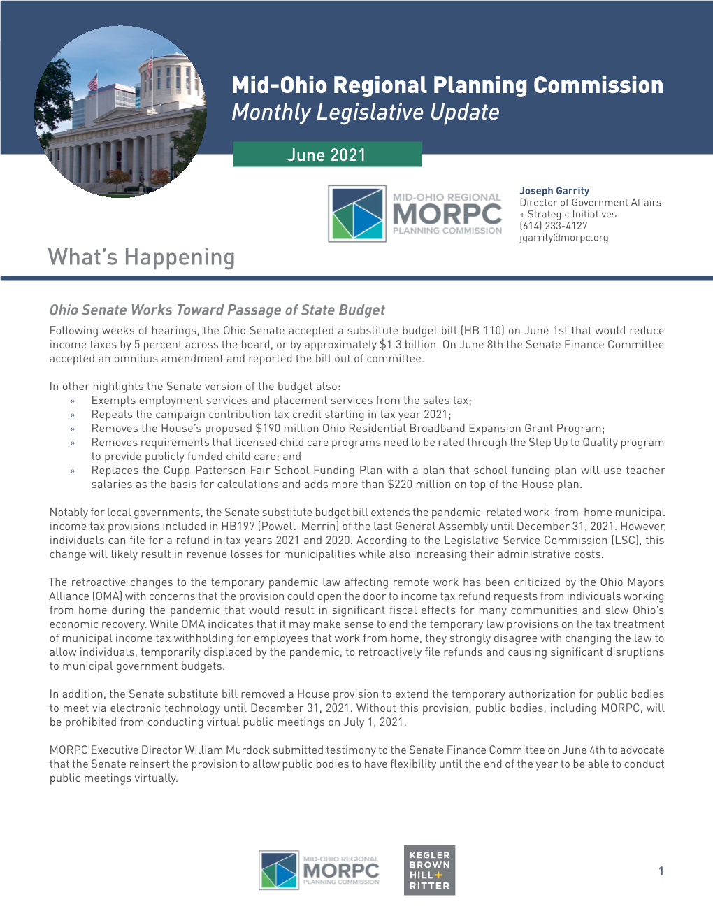 June 2021 Monthly Legislative Update