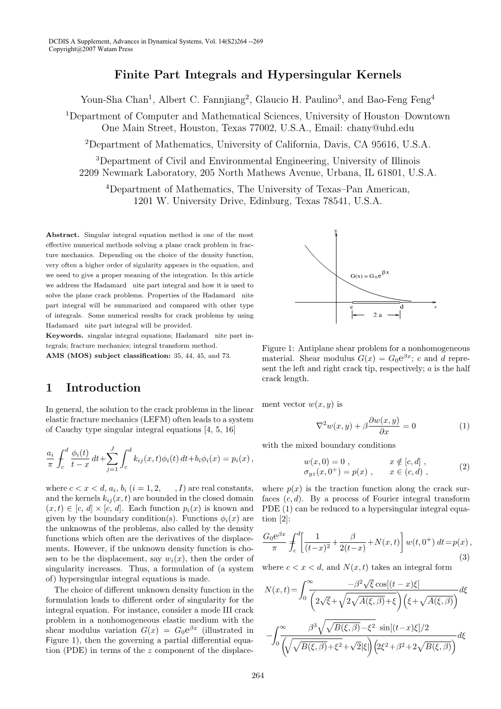 Finite Part Integrals and Hypersingular Kernels