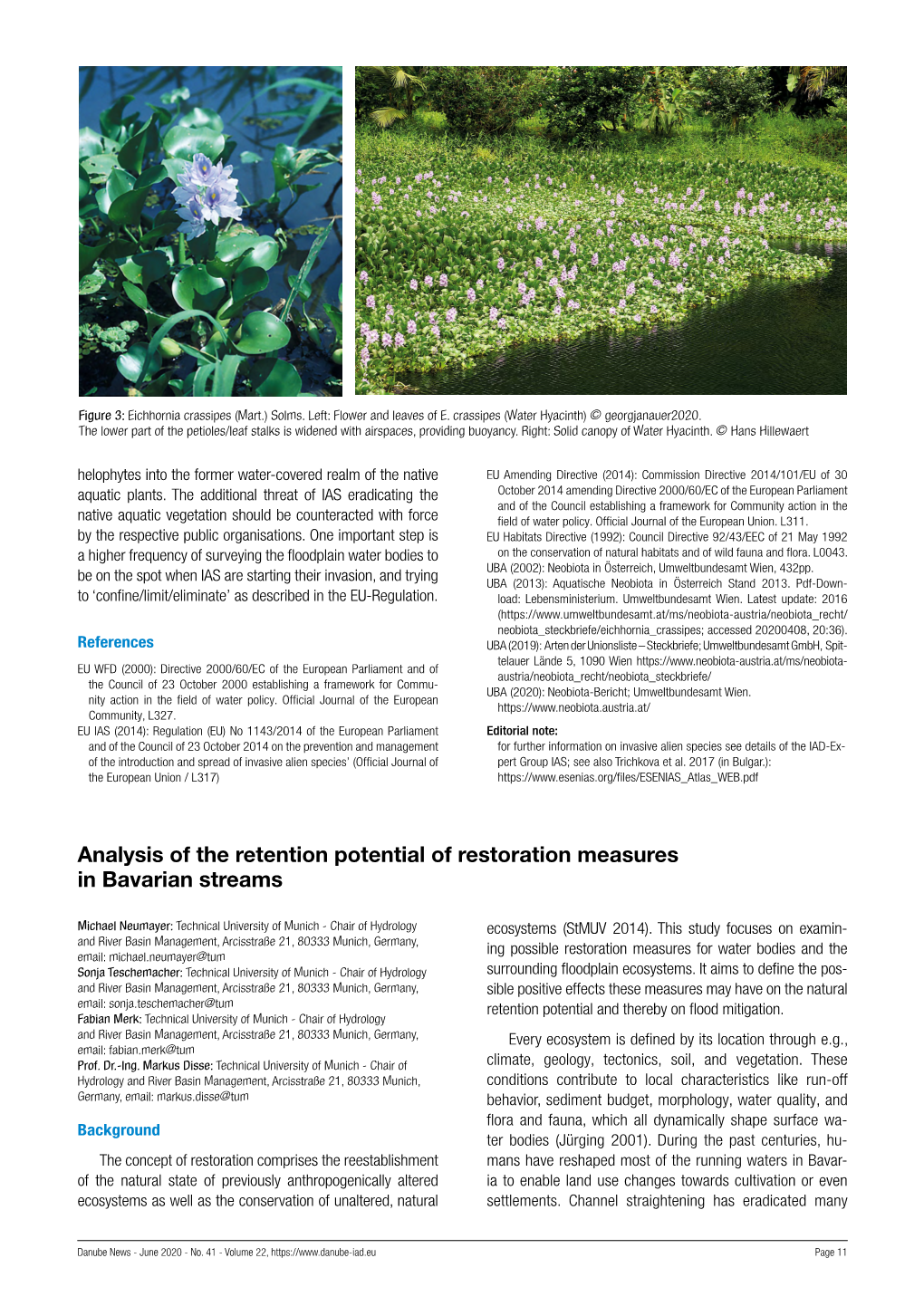 Analysis of the Retention Potential of Restoration Measures in Bavarian Streams