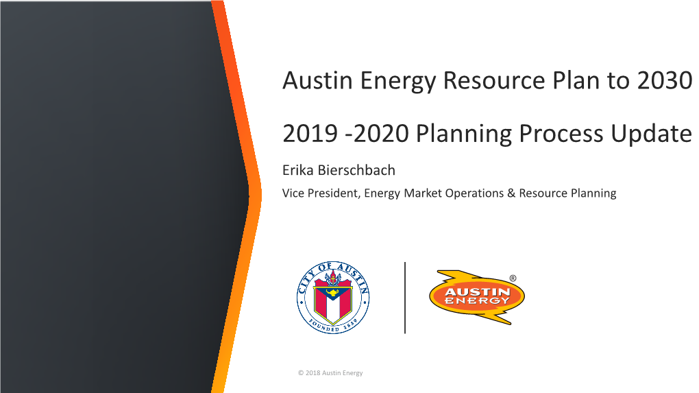 Austin Energy 2019 – 2020 Resource Planning Process Update