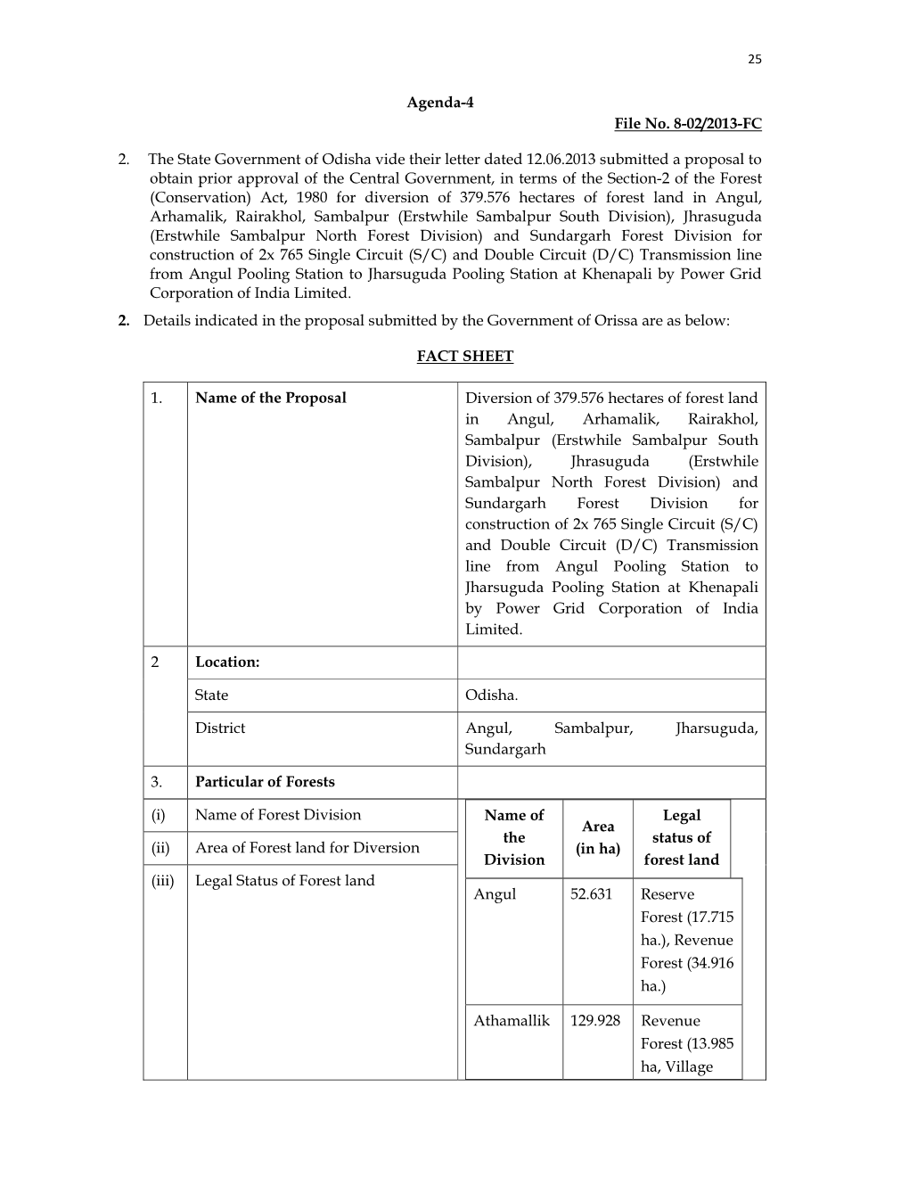 Agenda-4 File No. 8-02/2013-FC 2. the State Government of Odisha