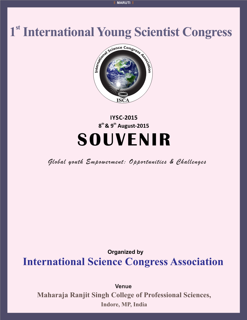 1 St International Young Scientist Congress (IYSC-2015)