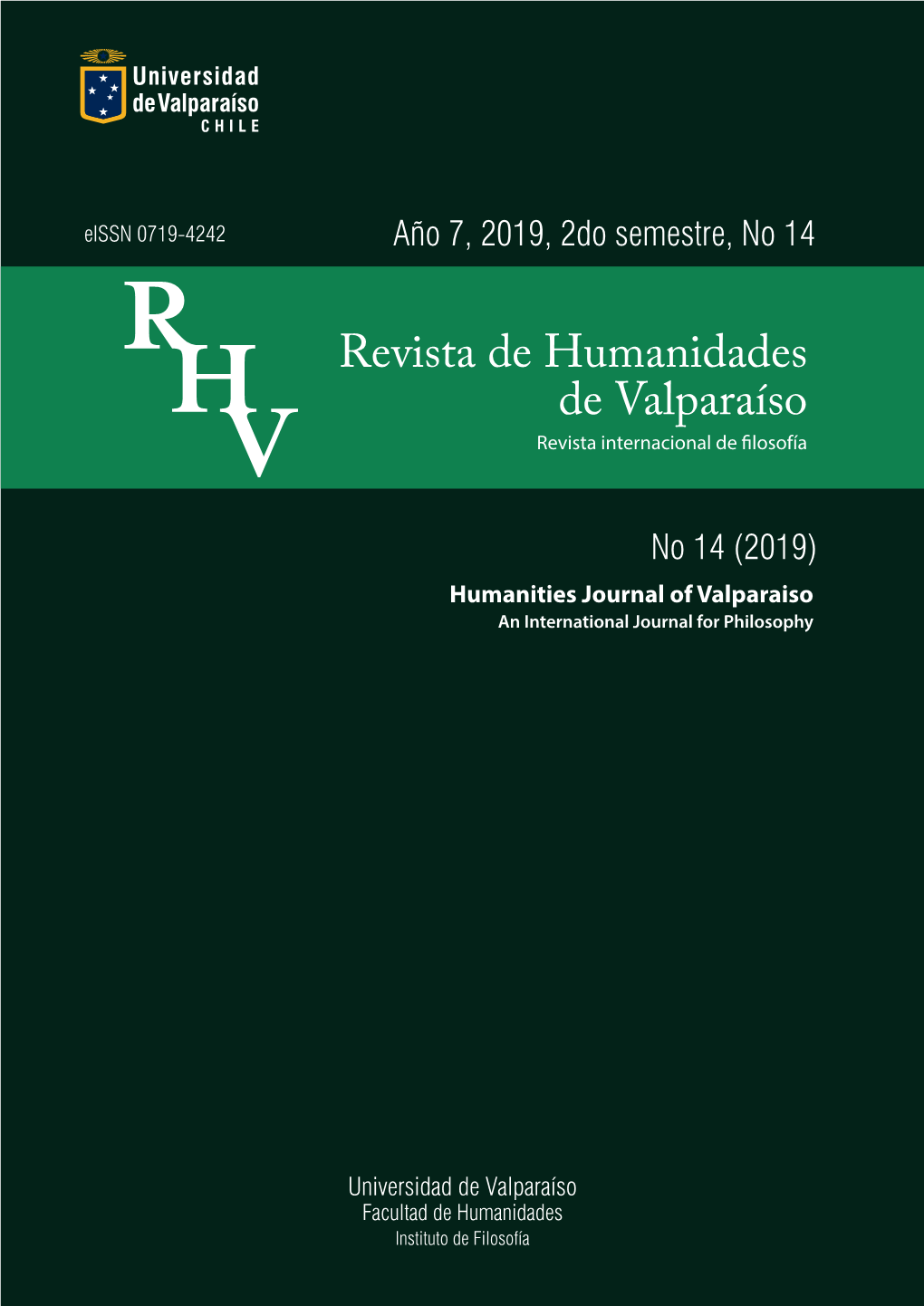 Revista De Humanidades De Valparaíso, 2019, No 14