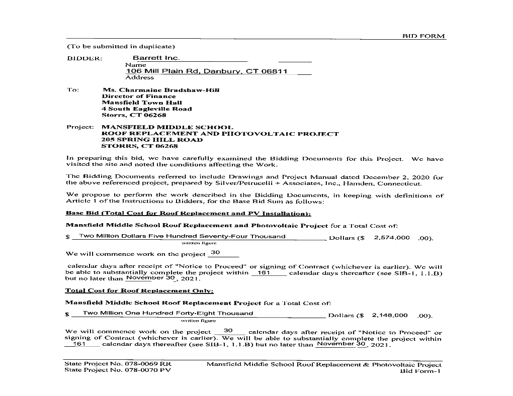 State of Connecticut Department of Administrative Services Construction Contractor Prequalification Program