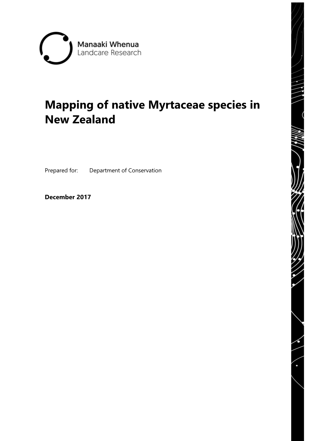 Mapping of Native Myrtaceae Species in New Zealand