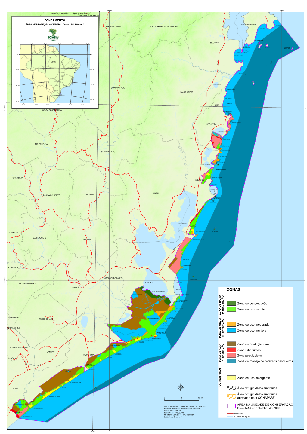 Área Refúgio Da Baleia Franca Zona De Conservação Zona De Manejo De