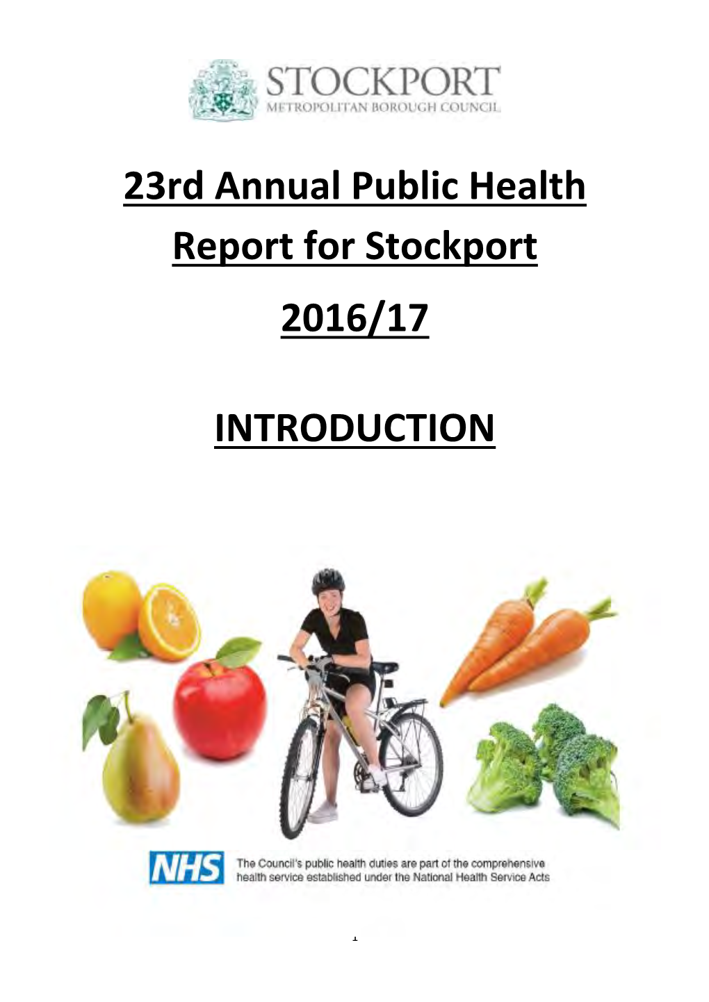 23Rd Annual Public Health Report for Stockport 2016/17