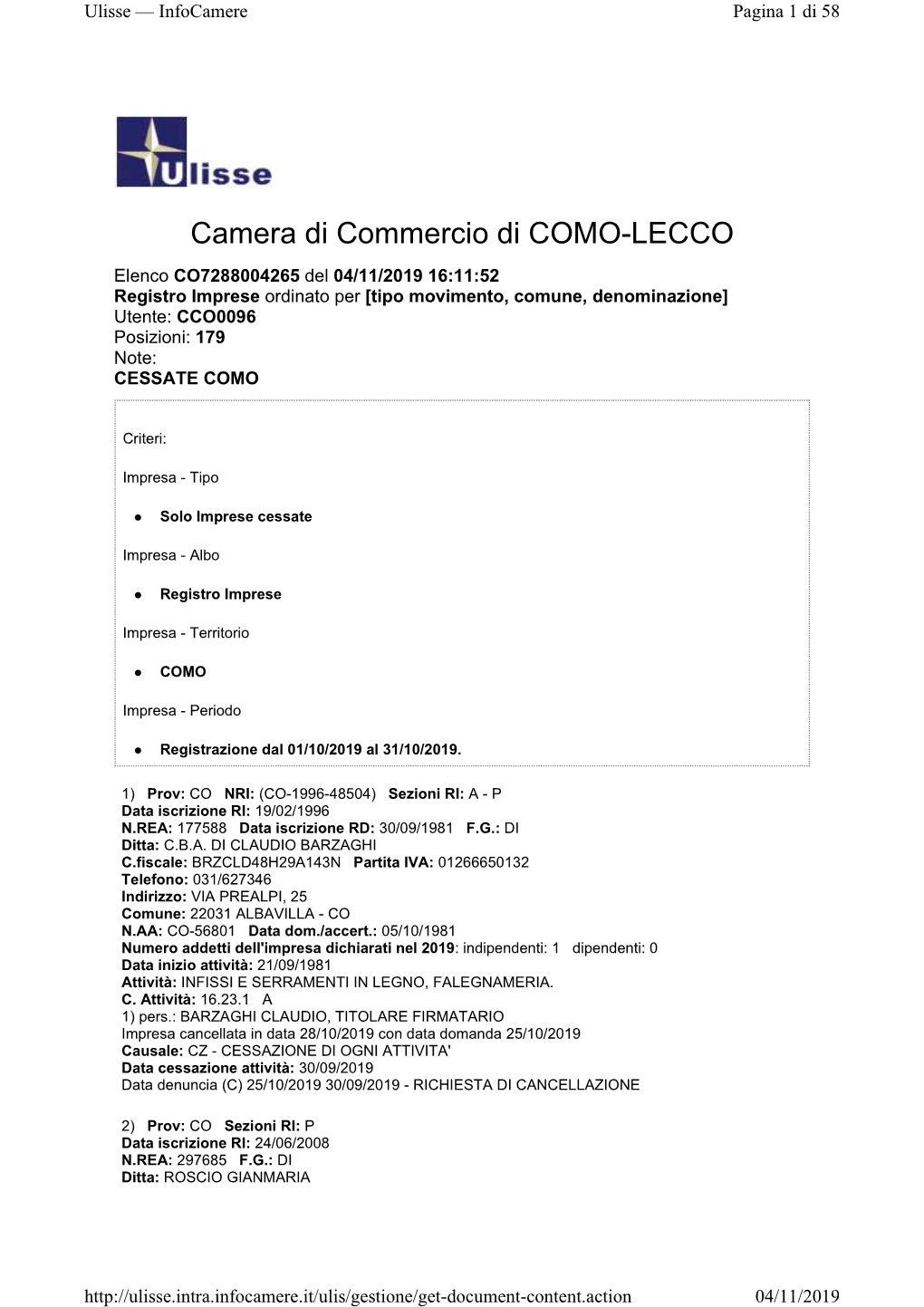 Camera Di Commercio Di COMO-LECCO