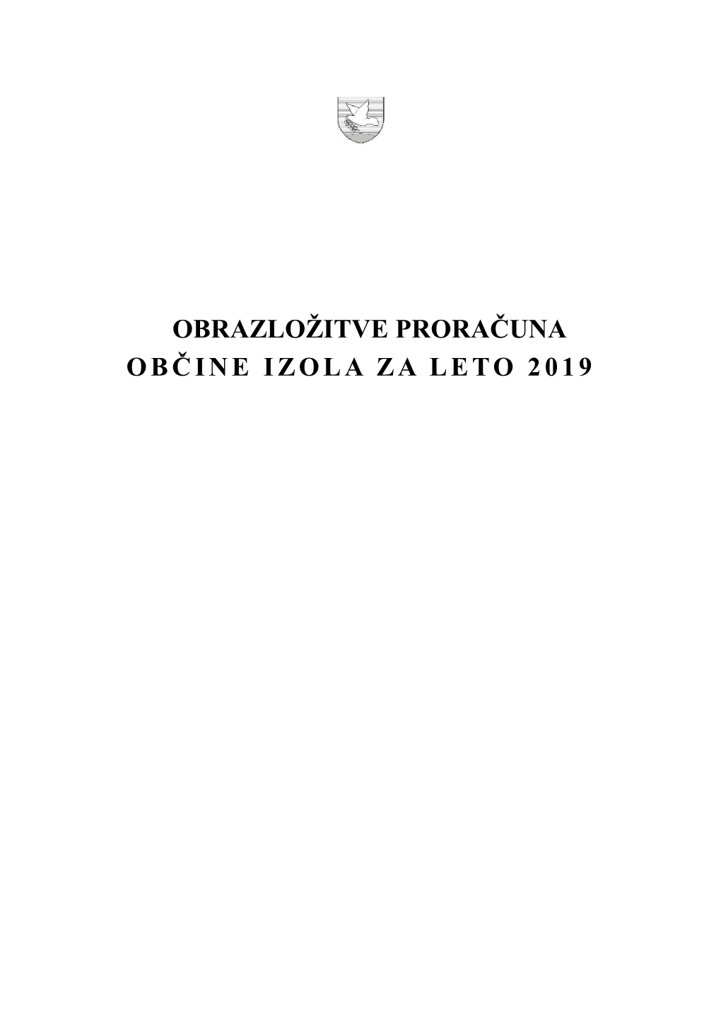 05 P2019 Obrazložitve 2019