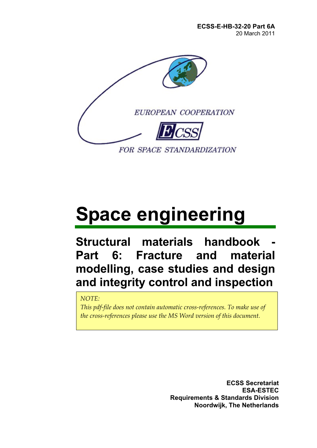 ECSS-E-HB-32-20 Part 6A 20 March 2011