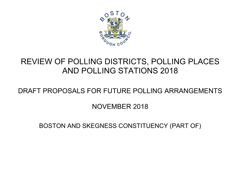 Review of Polling Districts, Polling Places and Polling Stations 2018