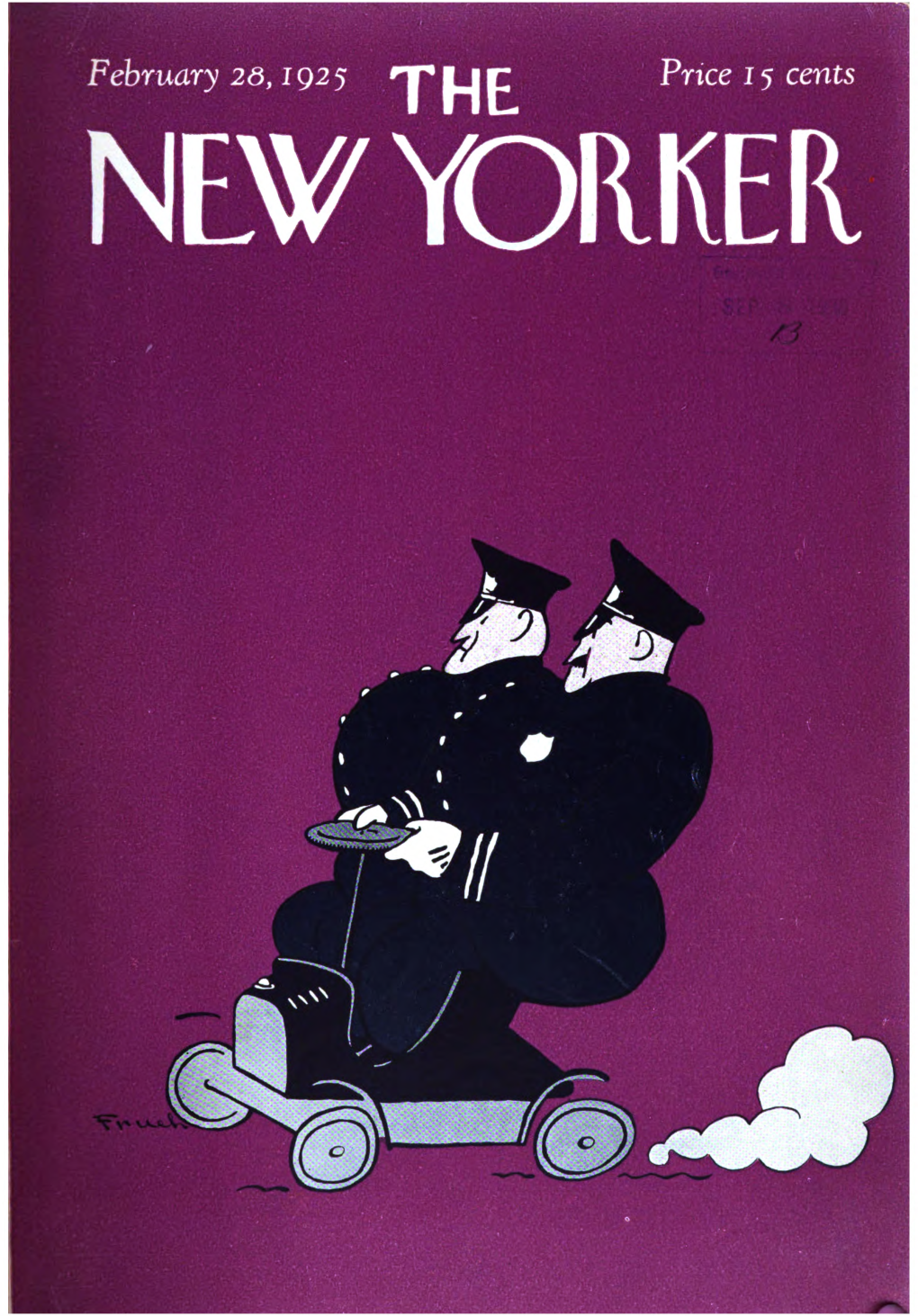 The New Yorker , Published Weekly by the F - R Pub