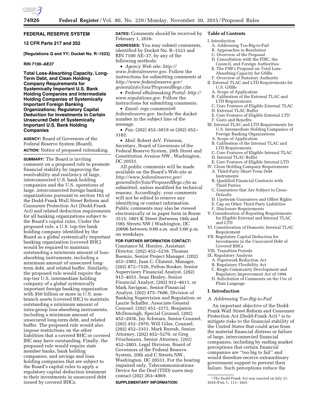 Federal Register/Vol. 80, No. 229/Monday, November 30, 2015/Proposed Rules