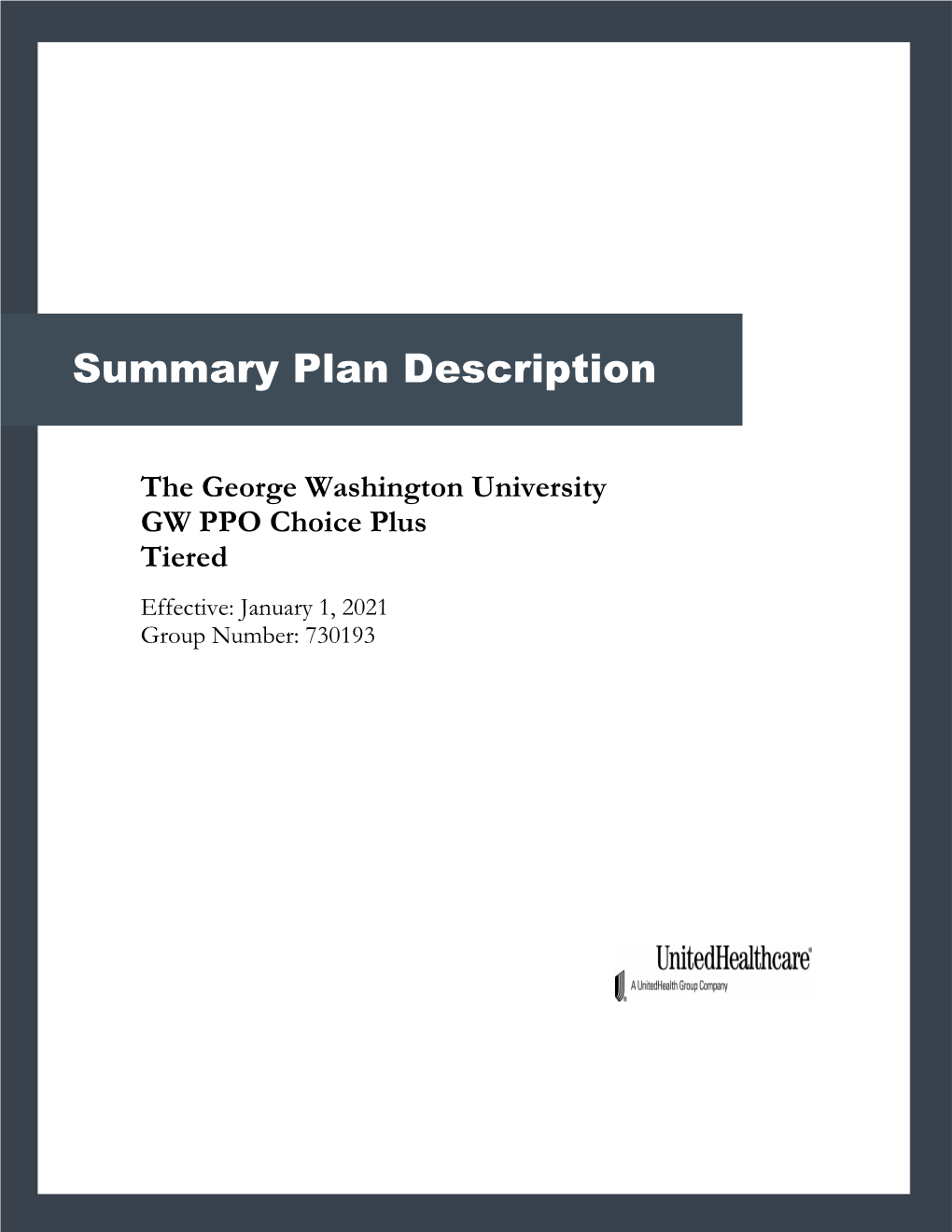 GW PPO Summary Plan Description