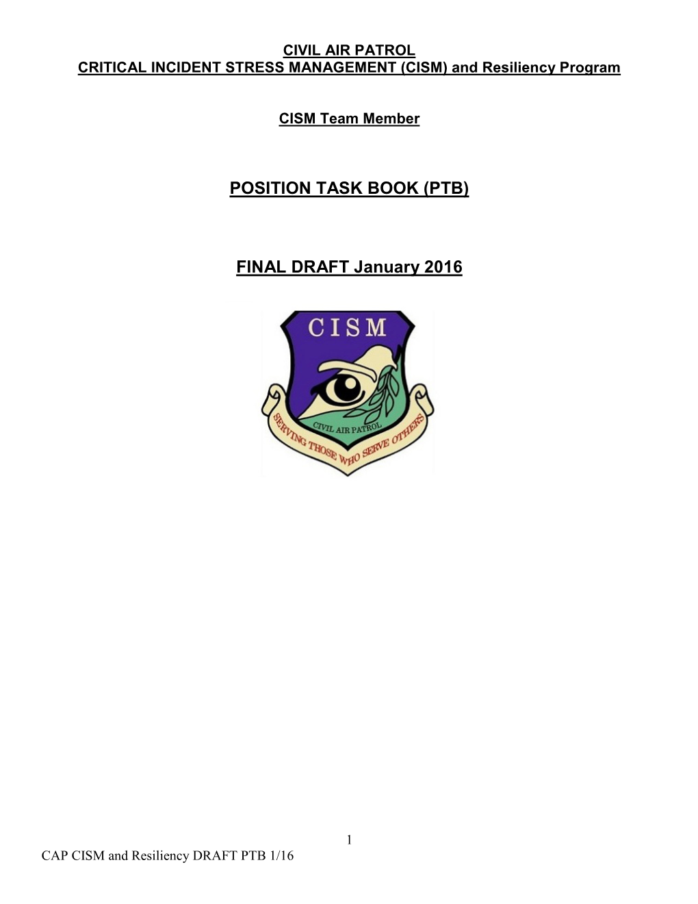 CISM Position Task Book