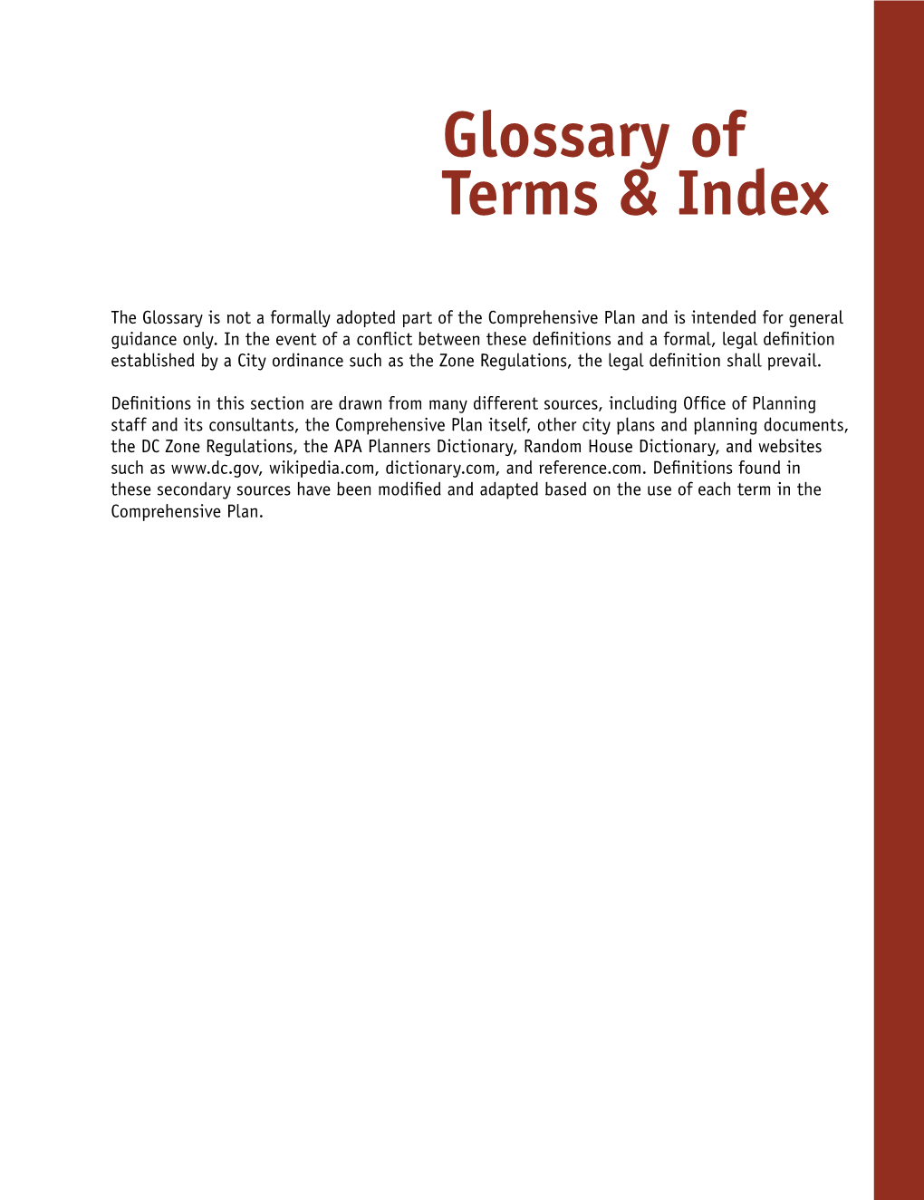 Glossary and Index