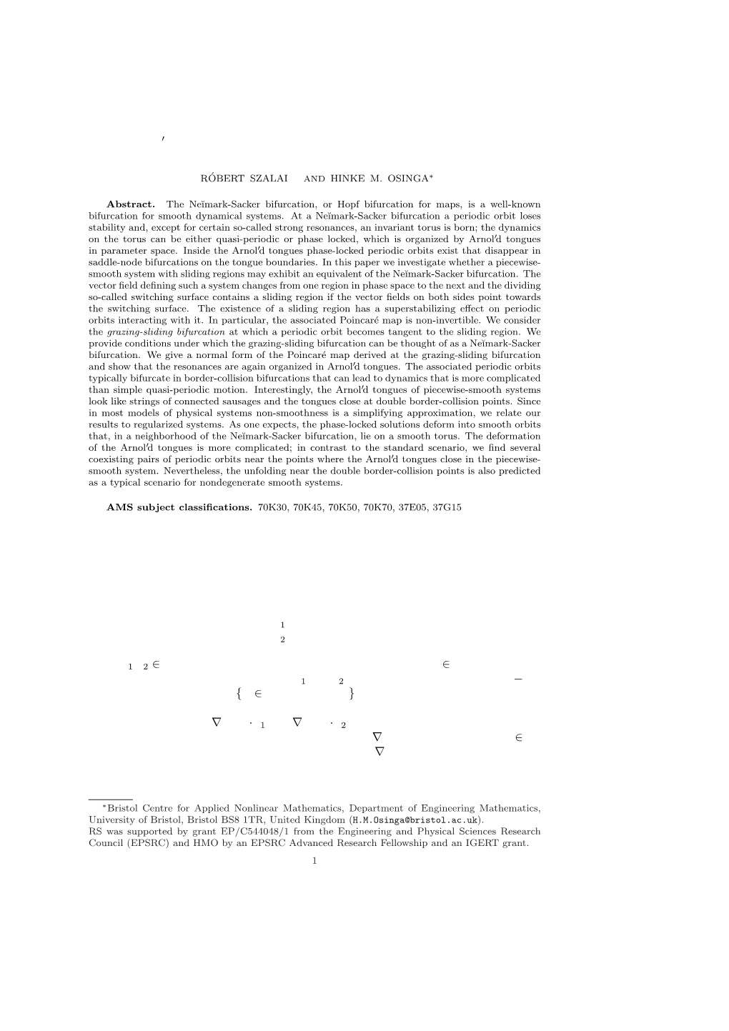 Arnold's Tongues Arising from a Grazing-Sliding Bifurcation of A