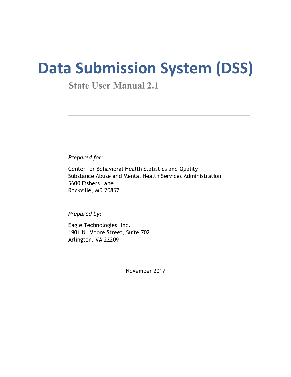 DSS State User Manual Version 2.1 Page | Ii