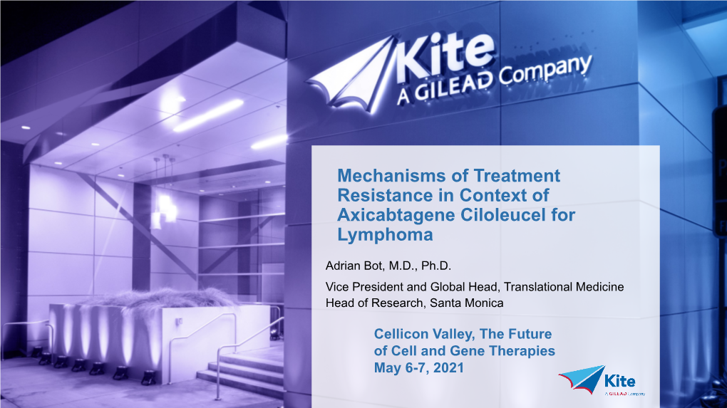 Mechanisms of Treatment Resistance in Context of Axicabtagene Ciloleucel for Lymphoma