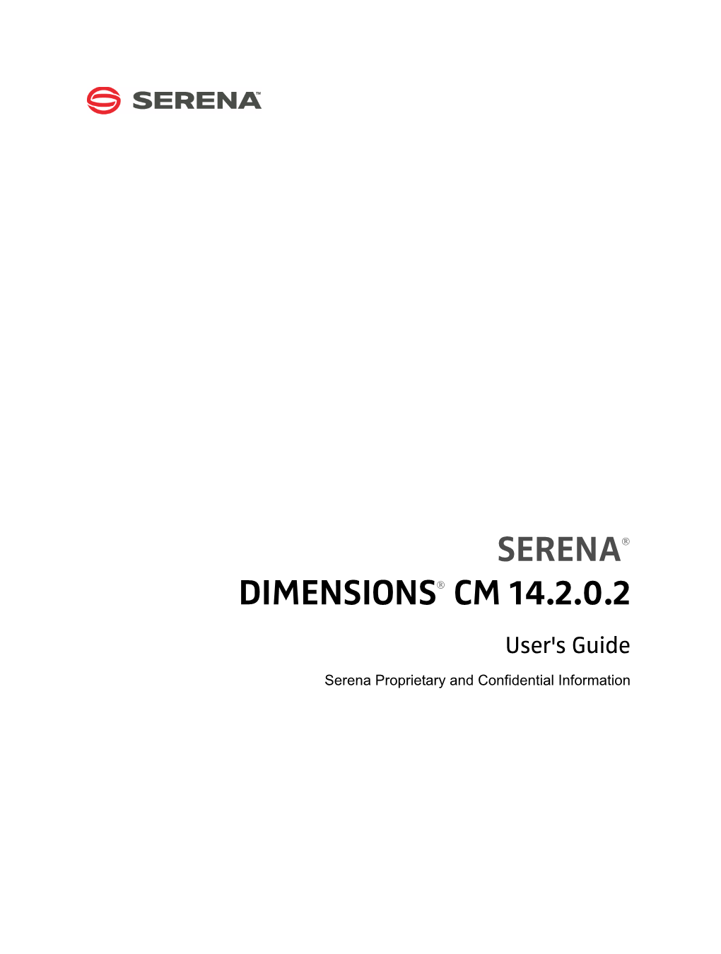 Serena Dimensions CM User's Guide