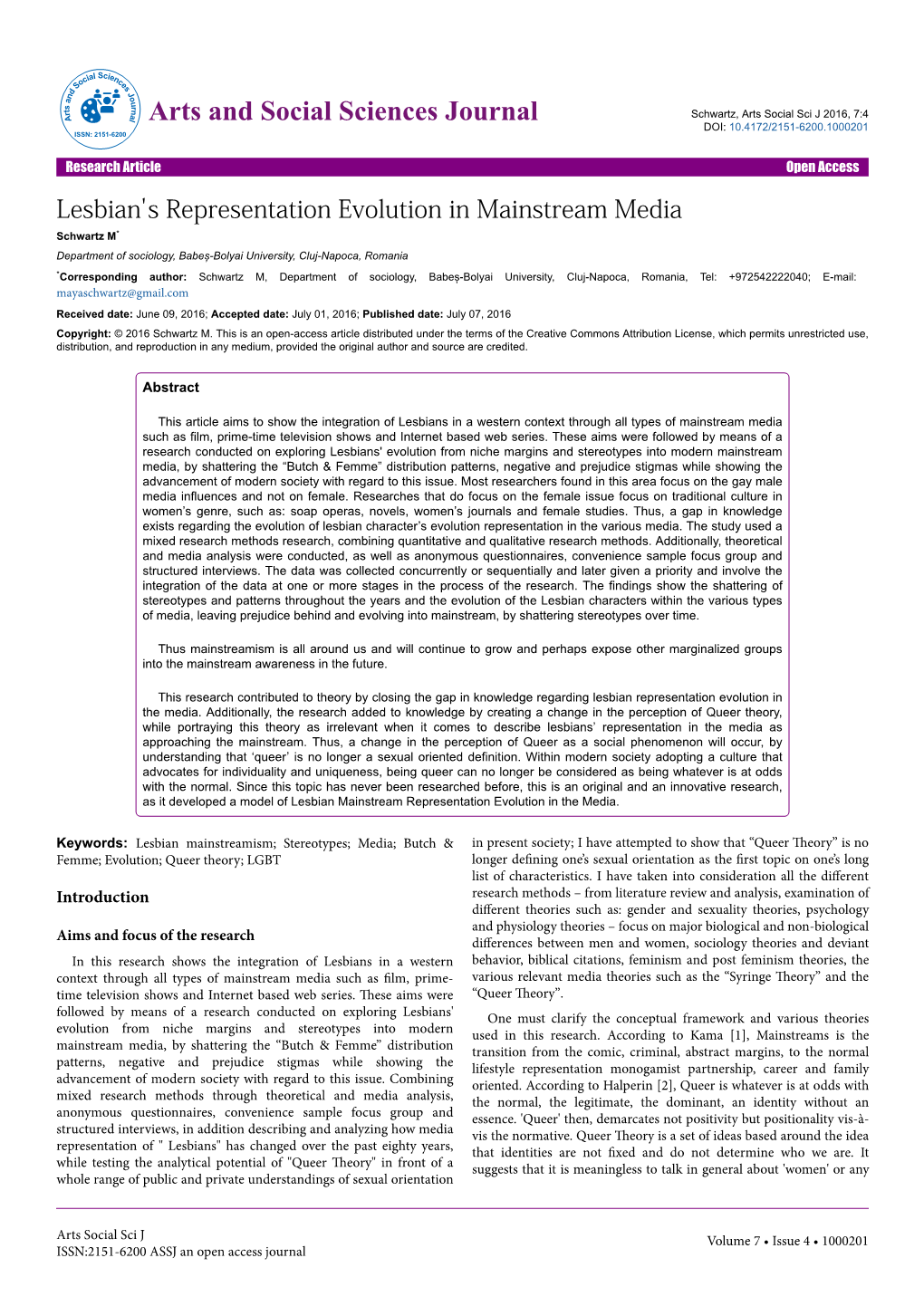 Lesbian S Representation Evolution in Mainstream Media