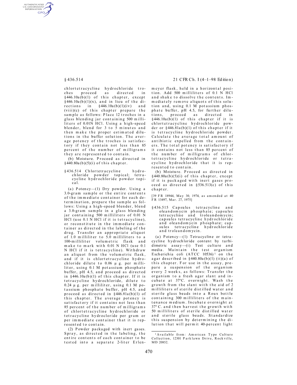 21 CFR Ch. I (4–1–98 Edition) § 436.514