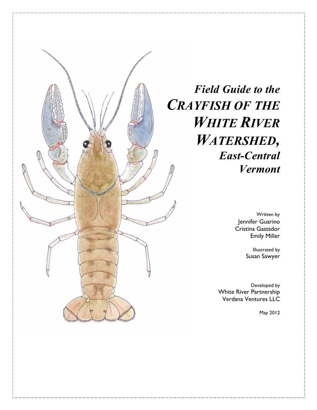 Field Guide to the CRAYFISH of the WHITE RIVER WATERSHED, East-Central Vermont