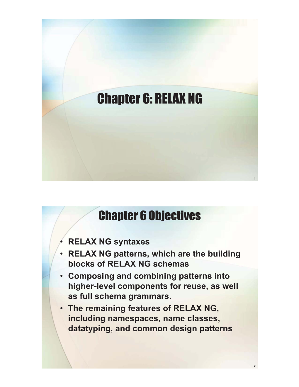 Chapter 6: RELAX NG